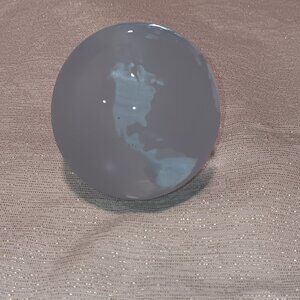 Vintage Frosted Glass World Earth Planet Globe Paperweight Decor 3 Inches